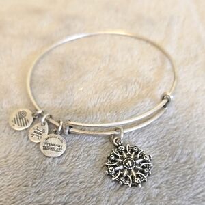 #038 Alex And Ani Silver Charm Bangle Bracelet